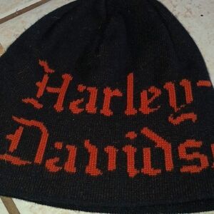 Harley Davidson knitted cap black and orange authentic